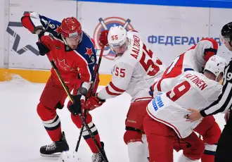 В матче КХЛ ЦСКА дома проиграл «Витязю»